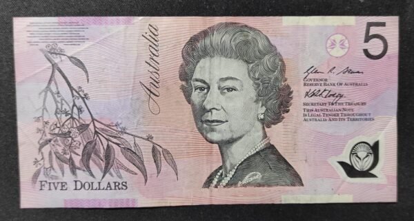 australie billet de 5 dollars 2018 pick 62 polymère neuf unc (copie)