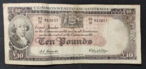 australie billet de 10 pounds 1960 pick 36 tb