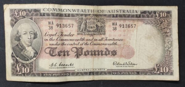 australie billet de 10 pounds 1960 pick 36 tb