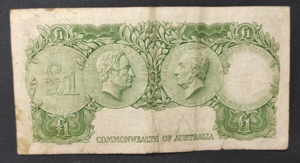 australie billet de one pound commonwealth of australia pick 30 1953/60 (copie)