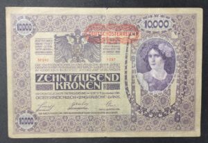 autriche billet de 10000 kronen du 02/11/1918 pick 8