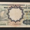 malaisie et borneo britannique billet de 1 dollar du 1 mars 1959 pick 8 (copie)