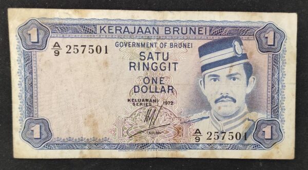 brunei 1 dollar pick 6a 1972 tb