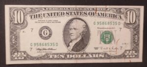 etats unis d'amérique usa billet de 1 dollar 2013 g (7) chicago illinois (copie)