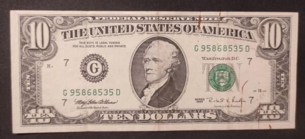 etats unis d'amérique usa billet de 1 dollar 2013 g (7) chicago illinois (copie)