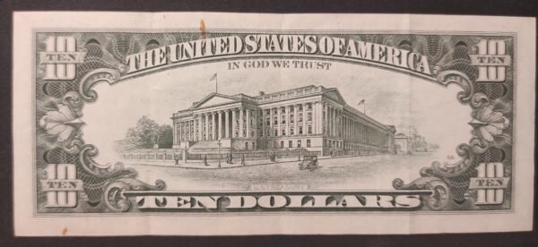 etats unis d'amérique usa billet de 10 dollars 1995 g (7) chicago illinois