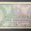 rare iles fidji pacifique sud, billet de 5 shillings du 01/0/1964 pick 53