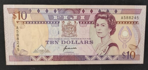 iles fidji pacifique sud, billet de 1 dollar 1974 reine elisabeth ii pick 71 (copie)