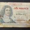 rare guadeloupe billet de 10 francs colbert type 1946