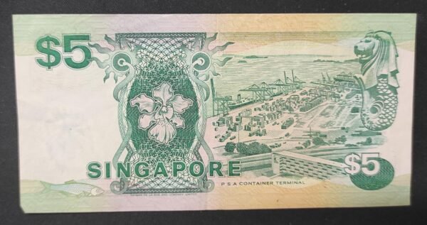 singapour billet de 5 dollars de 1989 pick 19 (copie)