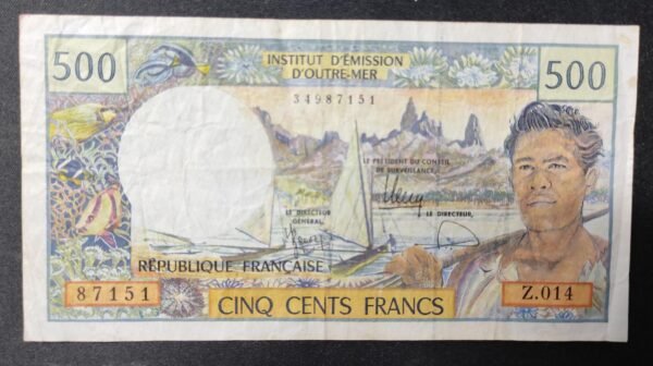 billet 500 francs ieom nouvelle calédonie polynésie k.011 ( 2004 ) 9eme sign (copie)