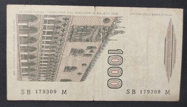 italie billet de 1000 lire 1982 pick 109 ttb (copie)
