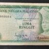 malaisie billet 5 ringgit 1967 pick 2