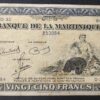 rare martinique billet de 25 francs 1945 pick 17