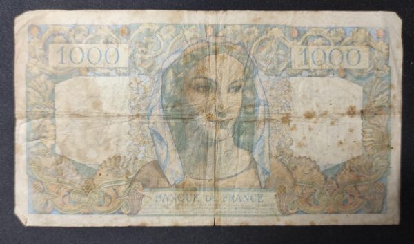 france billet de 1000 francs minerve du 28/08/1945 n.109 ref f.41/28