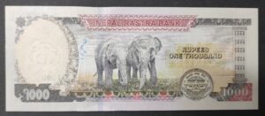 népal billet 1000 rupées 2019 neuf ( unc ) pick 82 mont everest eléphants