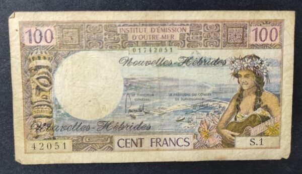 nouvelles hébrides billet de 100 francs s.1