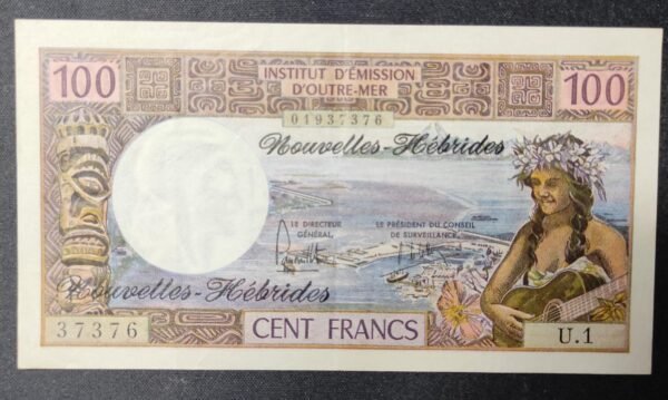nouvelles hébrides billet de 100 francs u.1 de