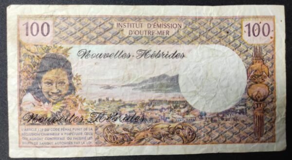 nouvelles hébrides billet de 100 francs t.1 de 1977