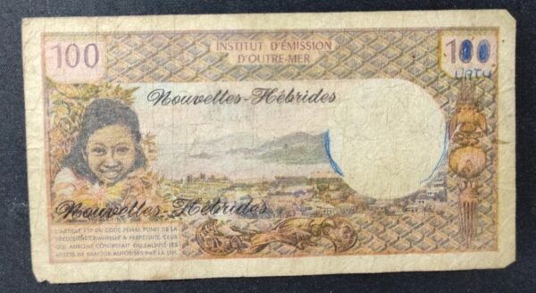 nouvelles hébrides billet de 100 francs s.1
