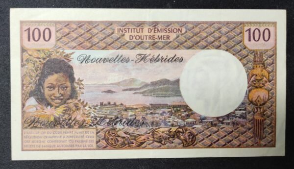 nouvelles hébrides billet de 100 francs u.1 de