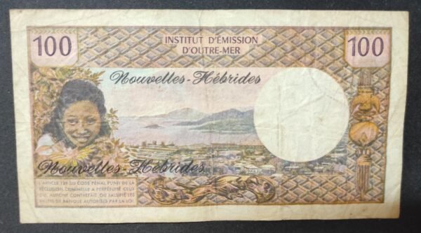 nouvelles hébrides billet de 100 francs c.1