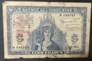 nouvelles hébrides billet 5 francs bleu minerve surcharge france libre 1944 ttb (copie) nouvelles hébrides billet 5 francs bleu minerve surcharge france libre 1944 ttb (copie)