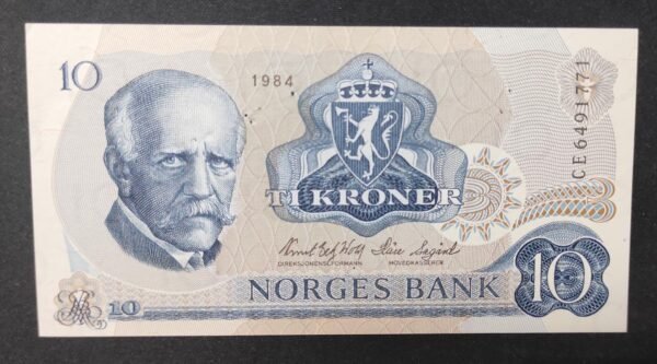 norvège billet de 10 kroner de 1984 pick 36 sup