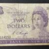nouvelle zélande billet de 2 dollar 1981 1992 pick 164 reine elizabeth ii