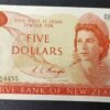 nouvelle zélande billet de 5 dollars 1975 1977 pick 165 reine elizabeth ii