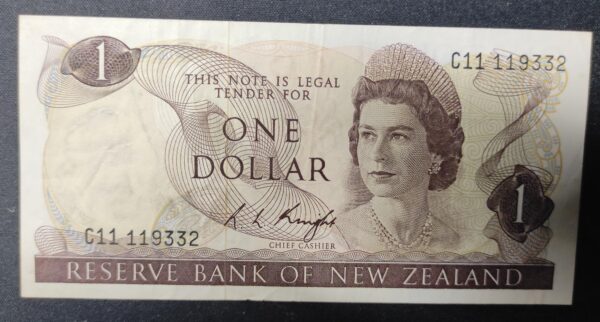 nouvelle zélande billet de 1 dollar 1975 1977 pick 164 reine elizabeth ii