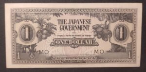 malaisie occupation japonaise billet de 1 dollar 1942