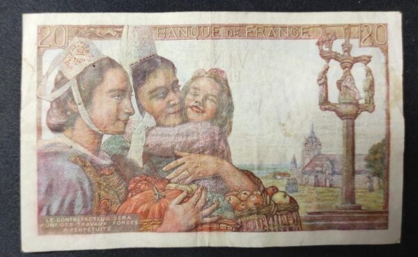 france billet de 20 francs pécheur du 21/05/1942 o.23 ref : f.13/02