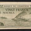nouvelle calédonie billet de 20 francs 1944 vert type dollars p 49 pirogue ! (copie)