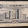 singapour singapor billet de 1 dollar 1967 pick 1 série fleurs