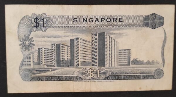 singapour singapor billet de 1 dollar 1967 pick 1 série fleurs