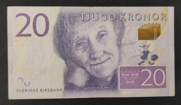 suède billet de 20 kronor de 2015 pick 69 circulé