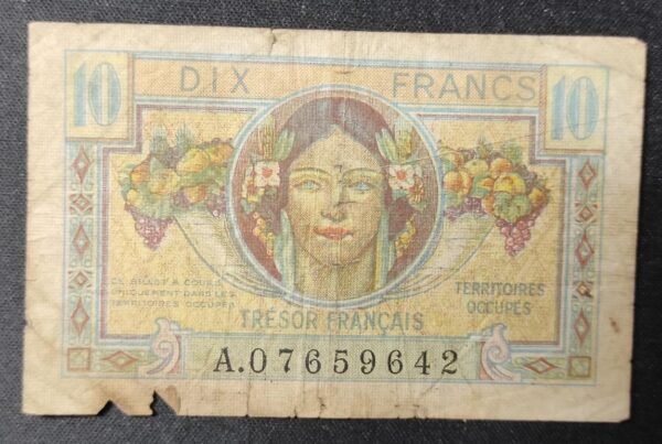 france billet de 10 francs trésors français vf.30/01