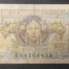 france billet de 10 francs trésors français vf.30/01