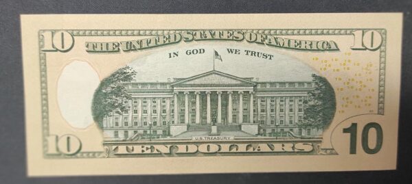 etats unis d'amérique usa billet de 10 dollars 2021 e ( 5 ) richmond virginie neuf !