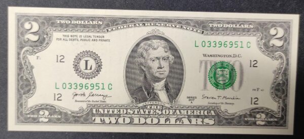 etats unis d'amérique usa billet de 2 dollars 2017 l (12) san francisco ca neuf