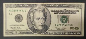 etats unis d'amérique usa 20 dollars 1996 a (1) boston ma