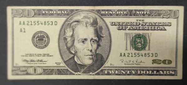 etats unis d'amérique usa 20 dollars 1996 a (1) boston ma