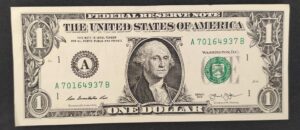 etats unis d'amérique usa billet de 1 dollar 2017 a (1) boston ma (copie)