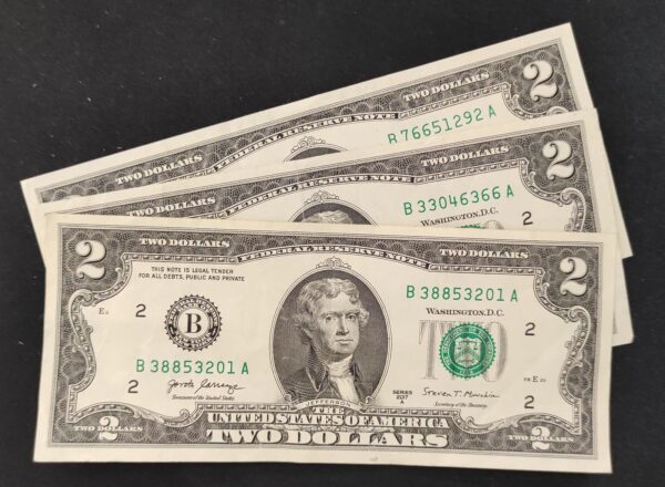 etats unis d'amérique usa 2 dollars 2017 b (2) new york ( ny) circulé très bon etat