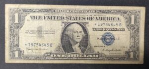 rare usa star note billet de 1 dollar série 1957 sceau bleu ! (copie)