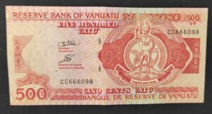 rare vanuatu billet de 500 vatu cc66098 de 1993 pick 5