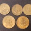 vanuatu lot de 5 pièces 1 et 2 vatu différentes années