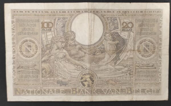 belgique billet de 100 francs 20 belgas du 26/03/1934 pick 107 (copie)