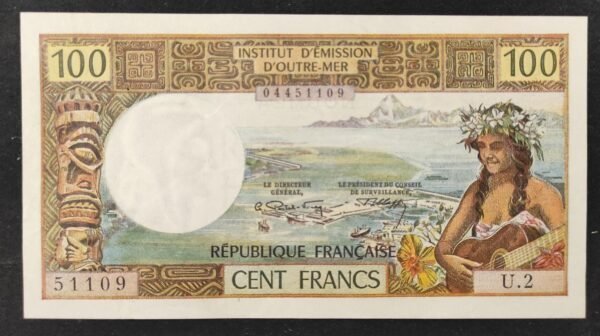 nouvelle calédonie 100 francs mention nouméa alphabet u.2 sup (copie)